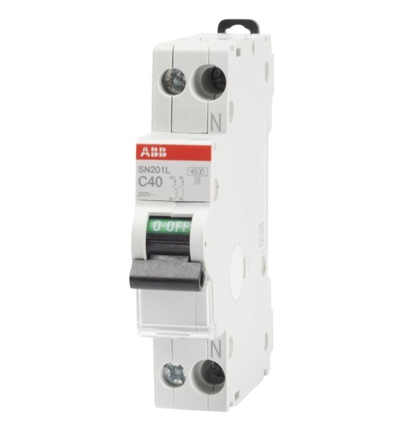 Intrerupator automat 40A 1P+N curba C 4.5kA SN201-L