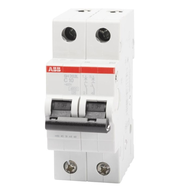 Intrerupator automat 10A 2P curba C 4.5kA SH202-L