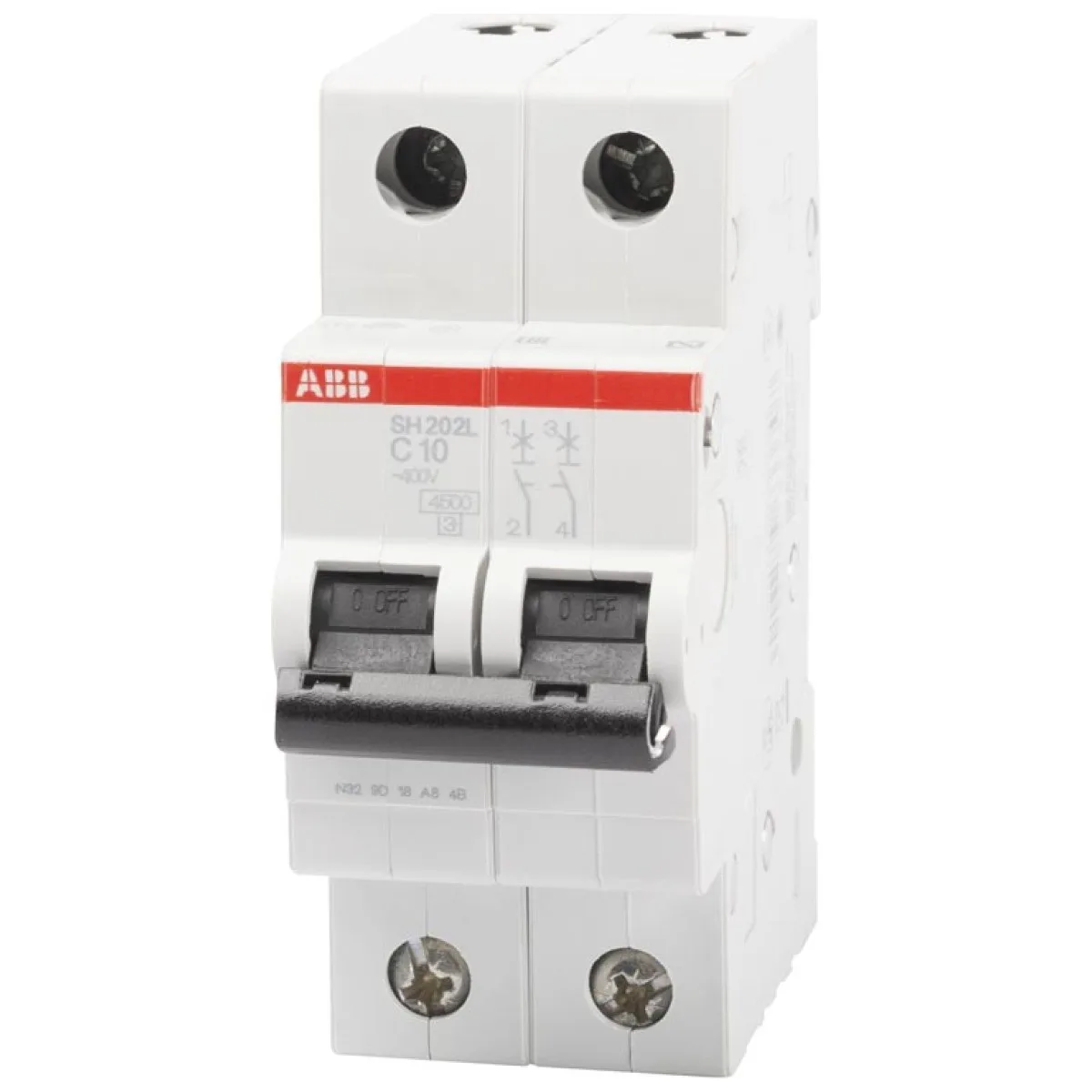 Intrerupator automat 10A 2P curba C 4.5kA SH202-L