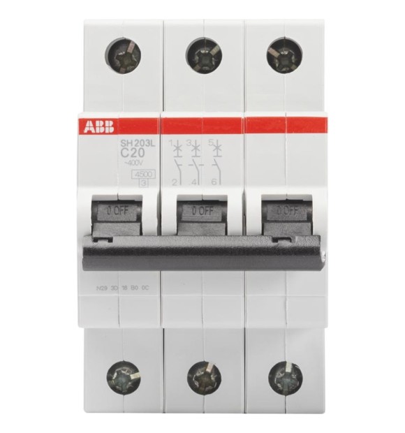 Intrerupator automat 20A 3P curba C 4.5kA, trifazat