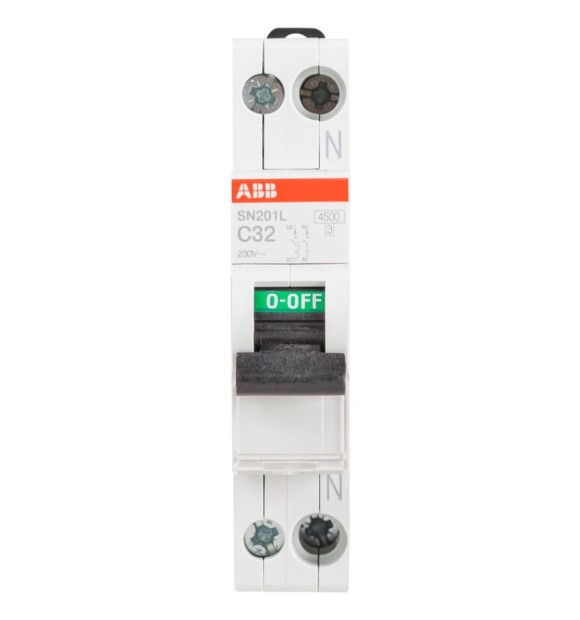 Intrerupator automat 32A 1P+N curba C 4.5kA SN201-L