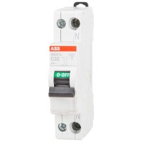 Intrerupator automat 32A 1P+N curba C 4.5kA SN201-L - vedere laterala