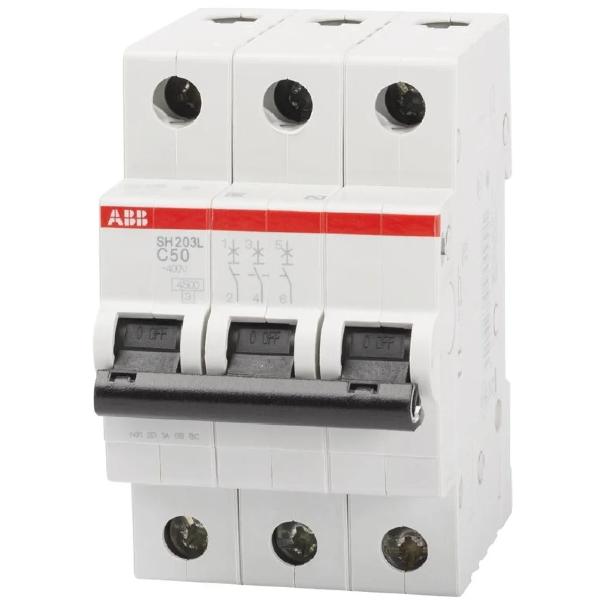 Intrerupator automat 50A 3P curba C 4.5kA SH203-L