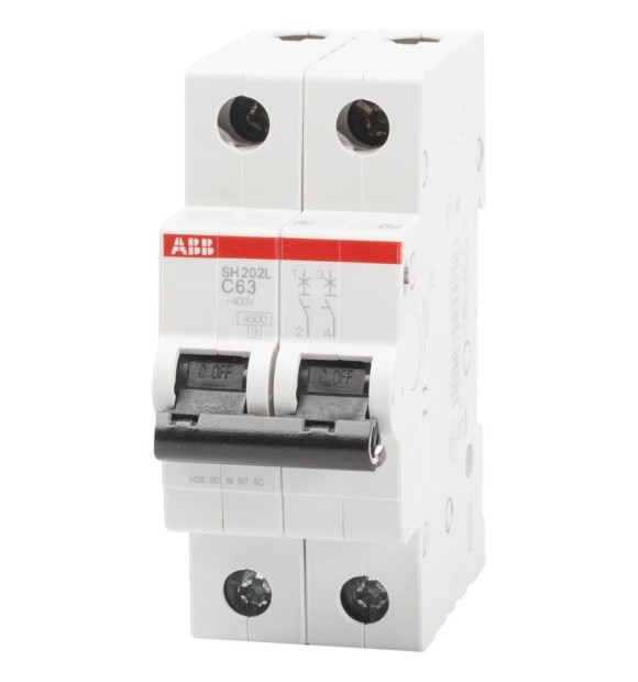 Intrerupator automat 63A 2P curba C 4.5kA SH202-L