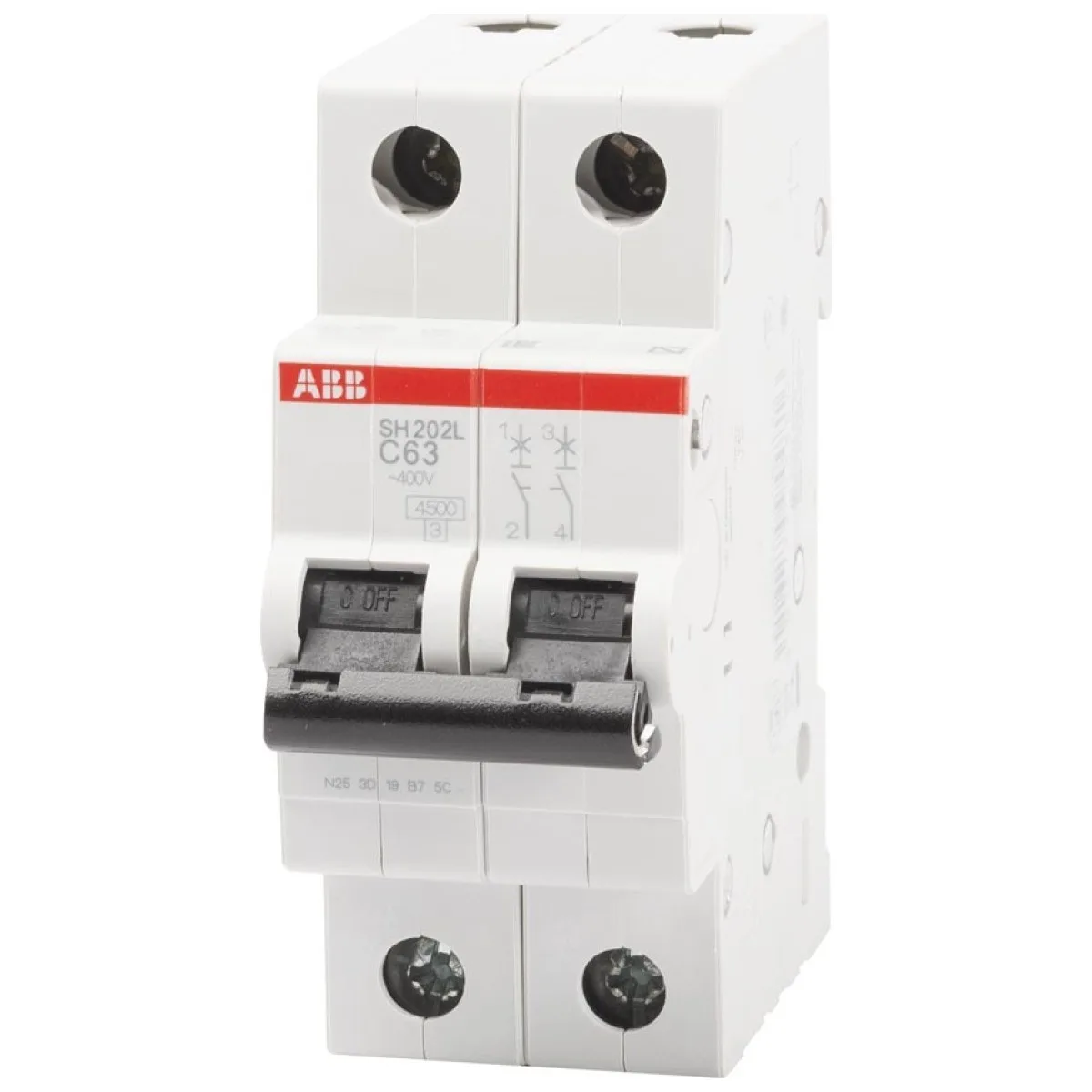 Intrerupator automat 63A 2P curba C 4.5kA SH202-L