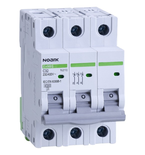 Intrerupator automat 16A 3P+N curba C 4.5kA Ex9BS - Noark