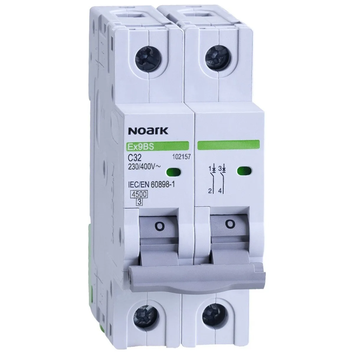 Intrerupator automat 25A 2P curba C 4.5kA, 2 module - Noark