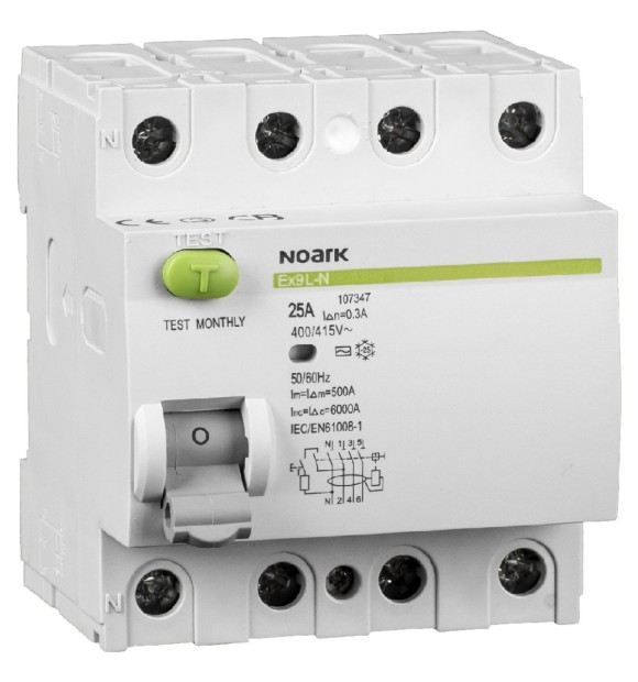 Intrerupator diferential RCCB 40A 4P 30mA tip AC, 6kA