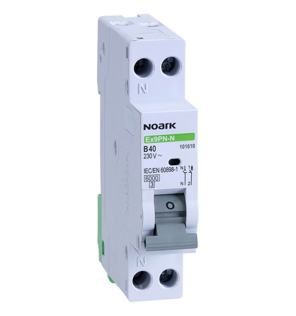Intrerupator automat 25A 1P+N curba C 4.5kA, 1 modul - Noark Ex9PN-S