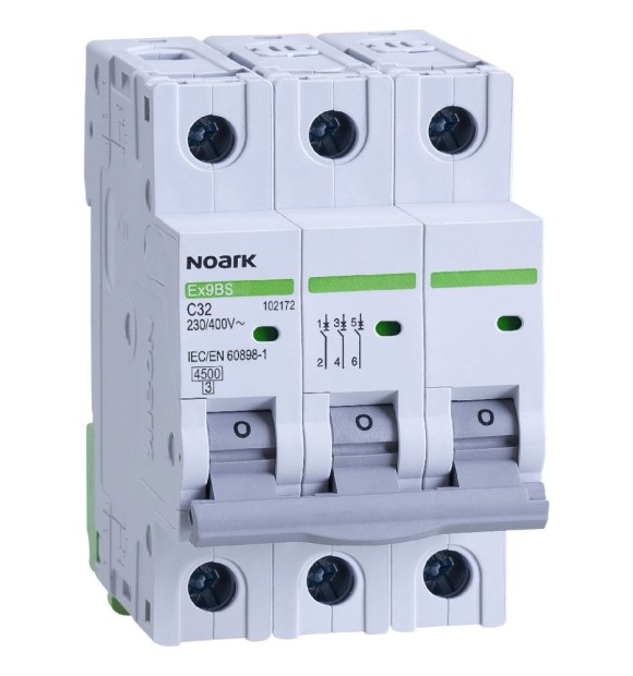 Intrerupator automat 20A 3P curba C 4.5kA Ex9BS - Noark