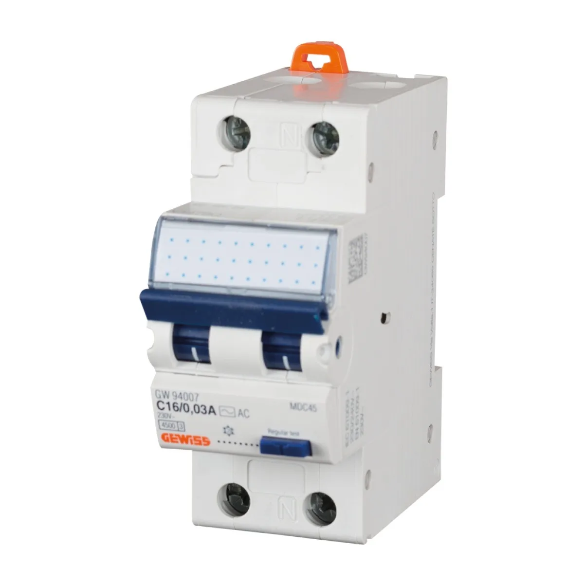 Intrerupator diferential RCBO 10A 1P+N curba C 30mA 4.5kA