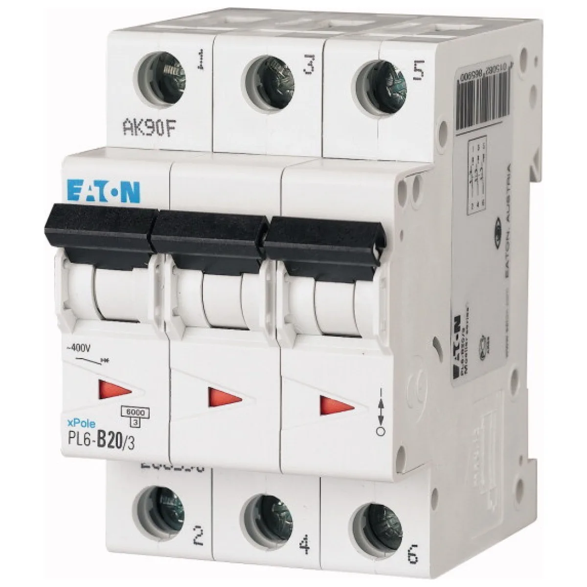 Intrerupator automat 20A 3P curba C 6kA, protectie trifazata