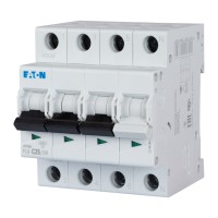 Intrerupator automat 25A 3P+N curba C 6kA, 4 module - Eaton - vedere laterala