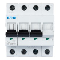 Intrerupator automat 25A 3P+N curba C 6kA, 4 module - Eaton - detaliu
