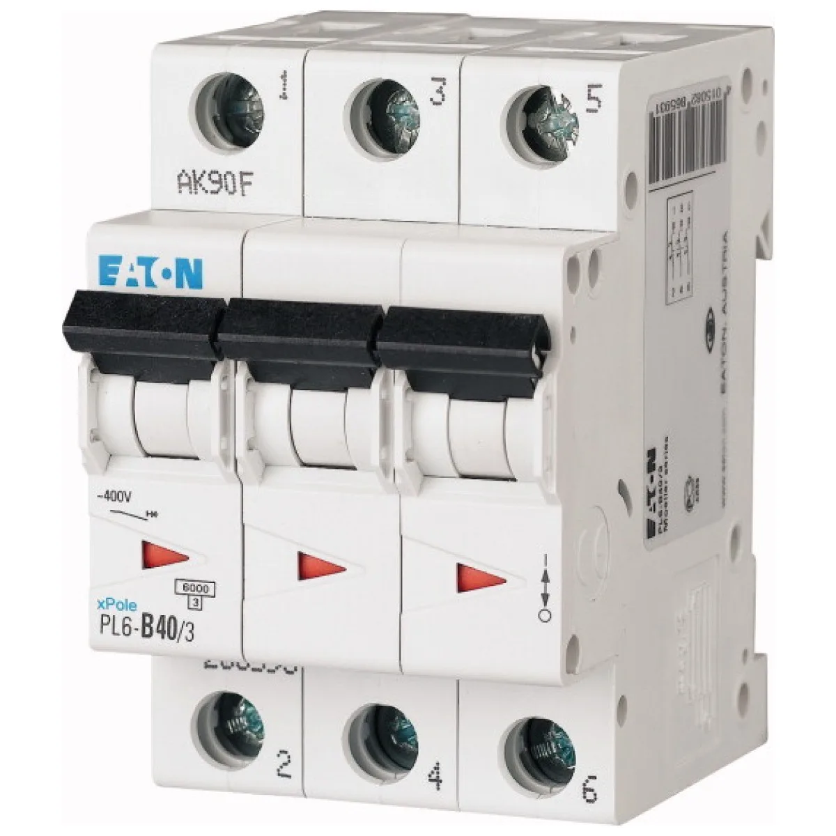 Intrerupator automat 40A 3P curba C 6kA - Eaton