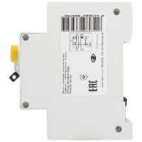 Intrerupator diferential RCBO 32A 1P+N curba C 30mA 6kA Eaton - vedere laterala