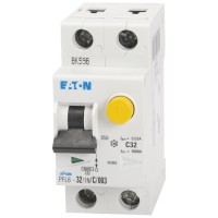 Intrerupator diferential RCBO 32A 1P+N curba C 30mA 6kA Eaton - detaliu