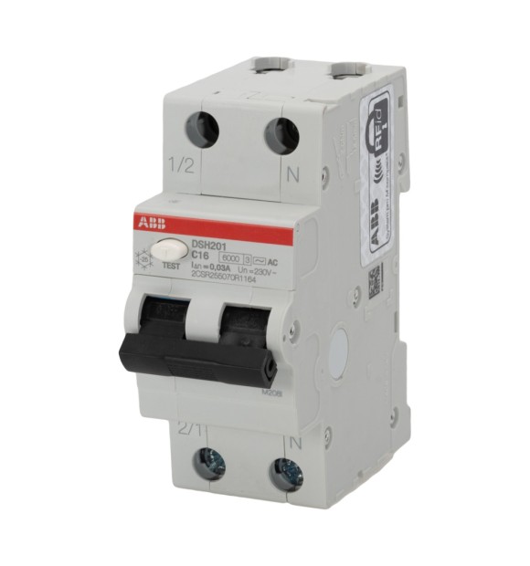 Intrerupator diferential RCBO 16A 1P+N C 30mA 6kA, 1 modul