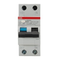 Intrerupator diferential RCBO 20A 1P+N curba C 6kA 30mA - vedere laterala