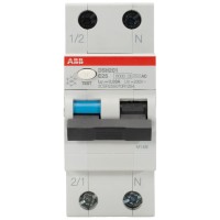 Intrerupator diferential RCBO 25A 1P+N curba C 30mA 6kA - vedere laterala