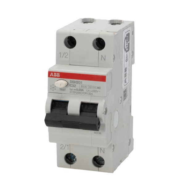 Intrerupator diferential RCBO 32A 1P+N curba C 30mA 6kA Abb DSH201