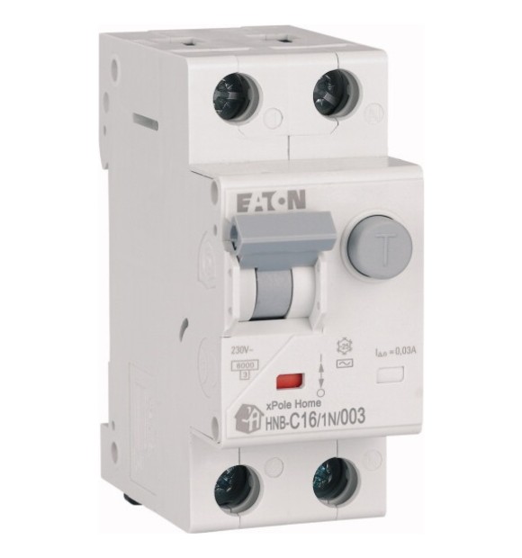 Intrerupator diferential RCBO 16A 1P+N curba C 30mA 6kA