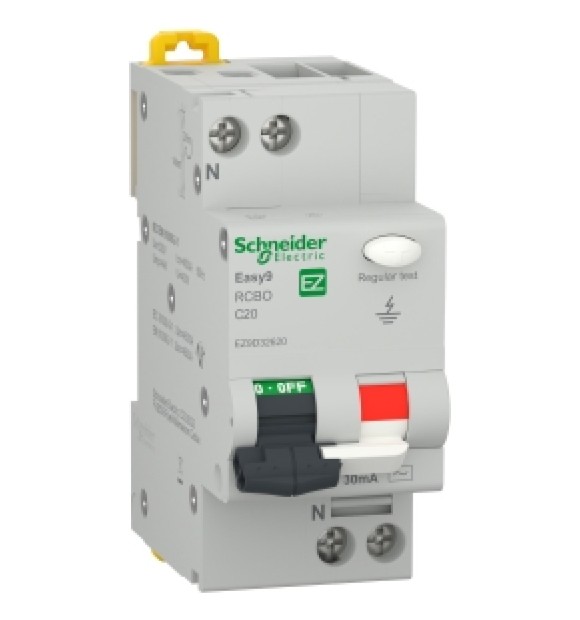 Intrerupator diferential RCBO 20A 1P+N curba C 30mA 4.5kA