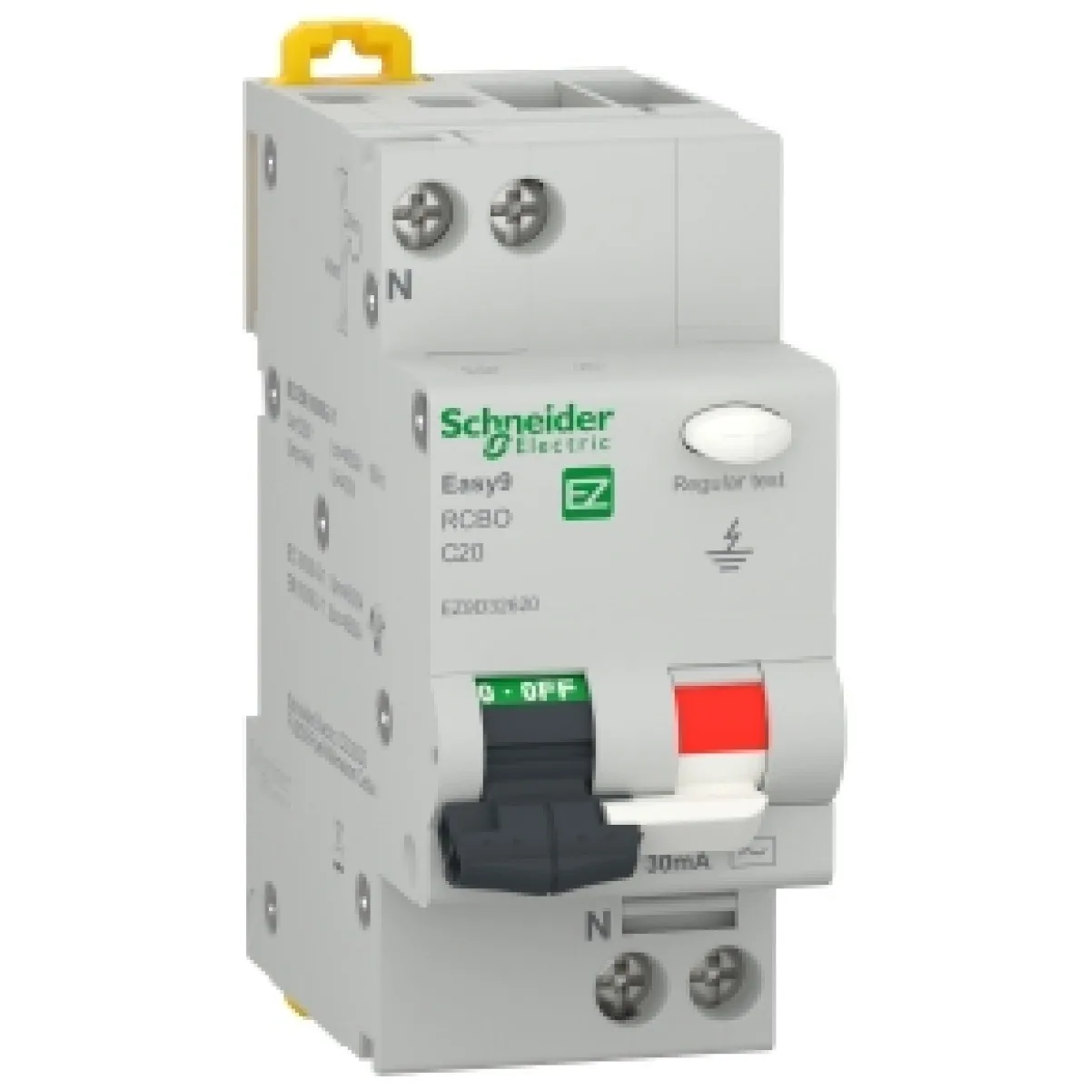 Intrerupator diferential RCBO 20A 1P+N curba C 30mA 4.5kA