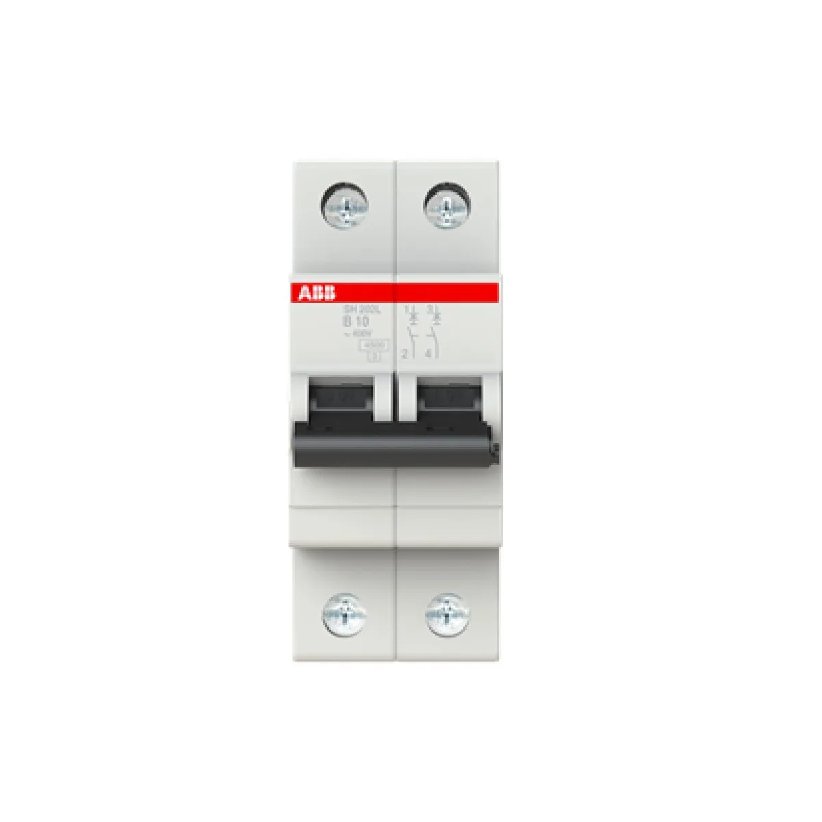 Intrerupator automat 10A 2P curba B 4.5kA, ABB SH202L