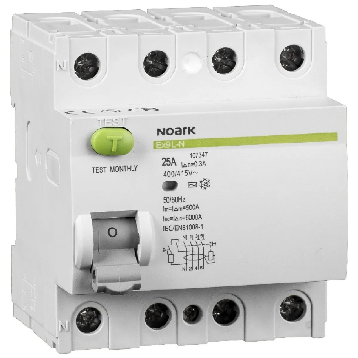 Intrerupator diferential RCCB 4P 40A 300mA tip AC, 6kA