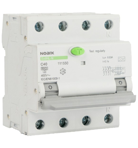 Diferential RCBO 16A 3P+N curba C 30mA tip A 6kA Noark