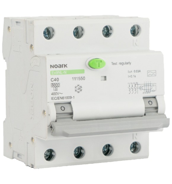 Diferential RCBO 40A 3P+N curba C 30mA 6kA, Ex9NL-N Noark