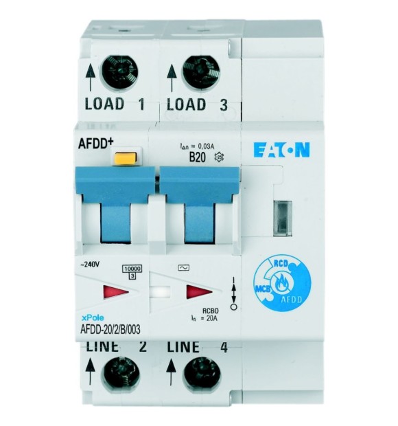 Detector arc electric AFDD 20A 2P curba B 30mA 10kA, Eaton