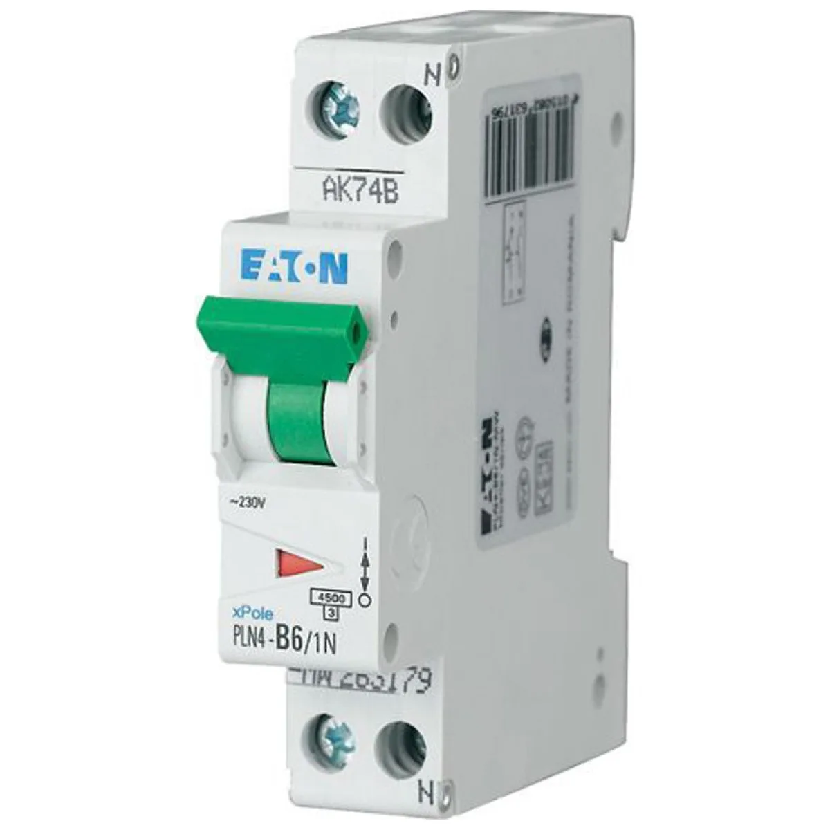 Intrerupator automat 1P+N 2A curba C 4.5kA Eaton