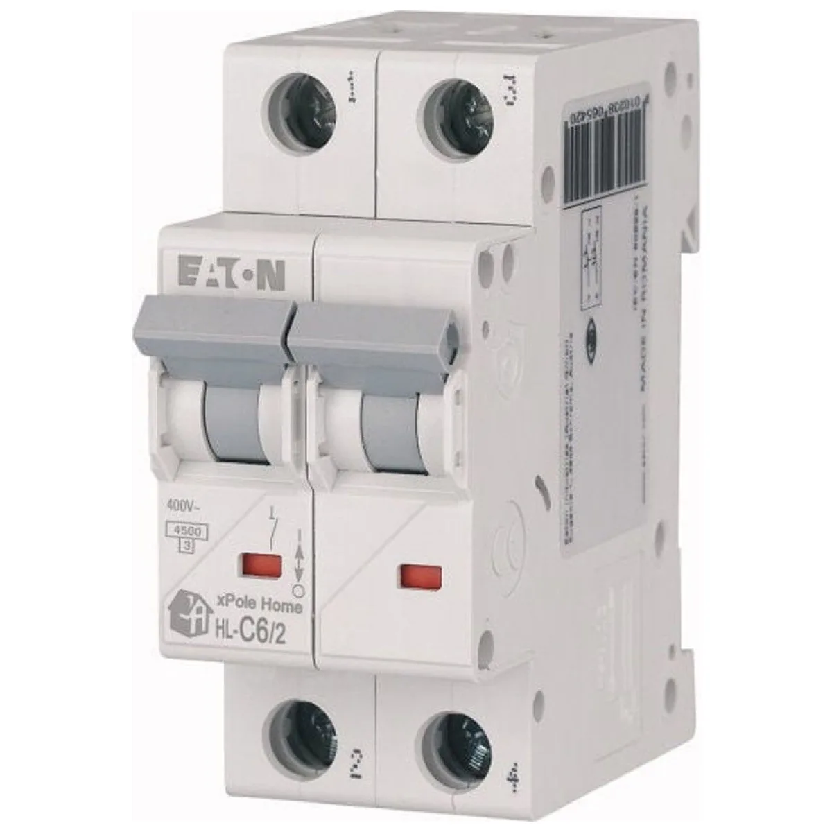 Intrerupator automat 2P 6A curba C 4.5kA, 2 module - xPole Home