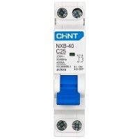 Intrerupator automat 25A 1P+N curba C 4.5kA 1 modul, Chint - detaliu