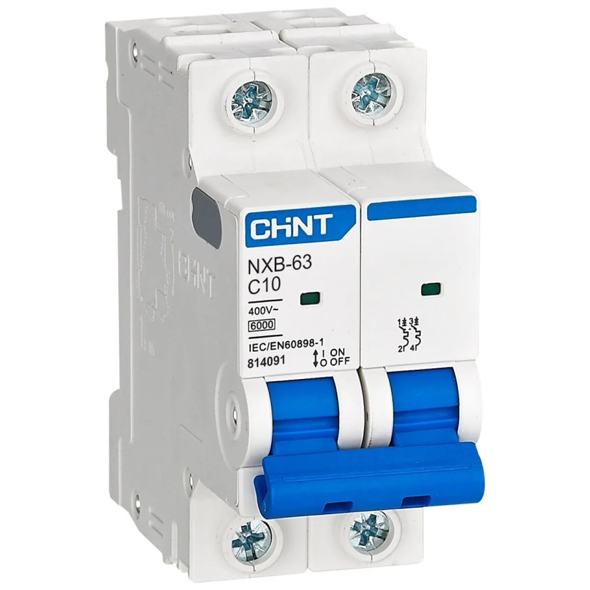 Intrerupator automat 10A 2P curba C 6kA, Chint