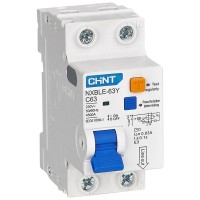 Intrerupator diferential RCBO 10A 1P+N curba C 30mA tip AC, Chint - vedere laterala