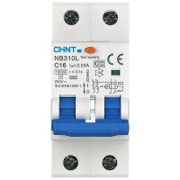 Intrerupator diferential RCBO 20A 3P+N curba C 30mA 6kA tip AC Chint - vedere laterala