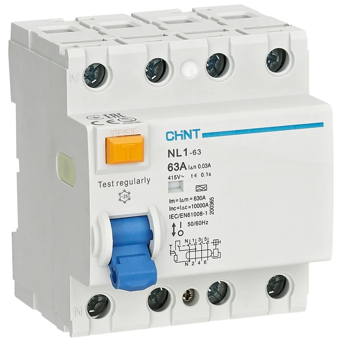Intrerupator diferential RCCB 40A 4P 300mA tip AC, 6kA