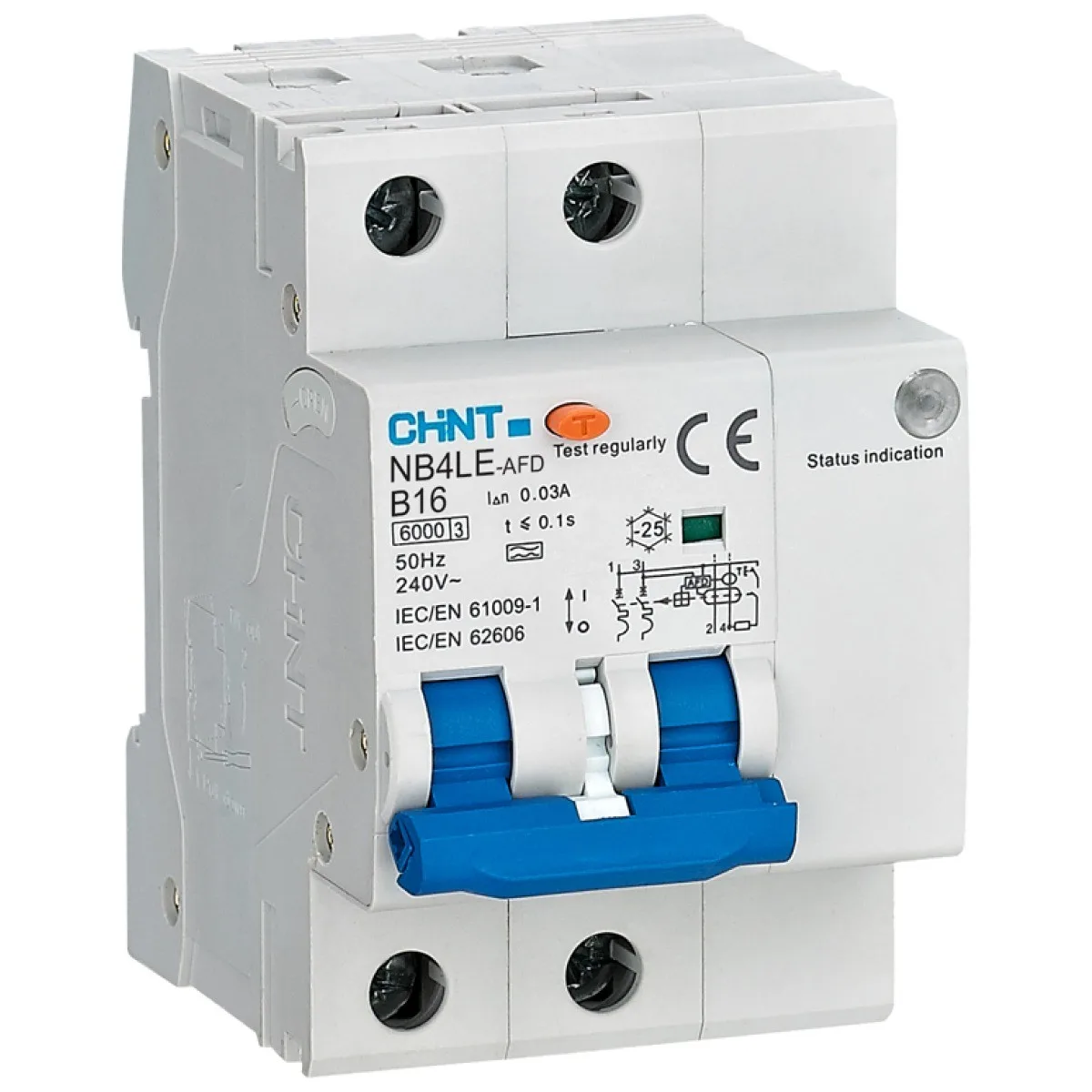 Detector arc electric AFDD 16A 2P curba B 30mA, Chint