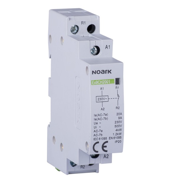 Contactor Modular 20A 2P 2NO 230V AC, Ex9CH20 Noark
