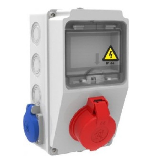 Tablou santier echipat 3x priza 25A 380V + 1x 16A 220V IP44