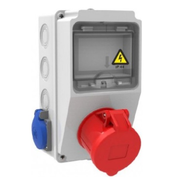 Tablou Santier Echipat 5 Prize 32A 380V + 1 Priza 16A 220V, IP44
