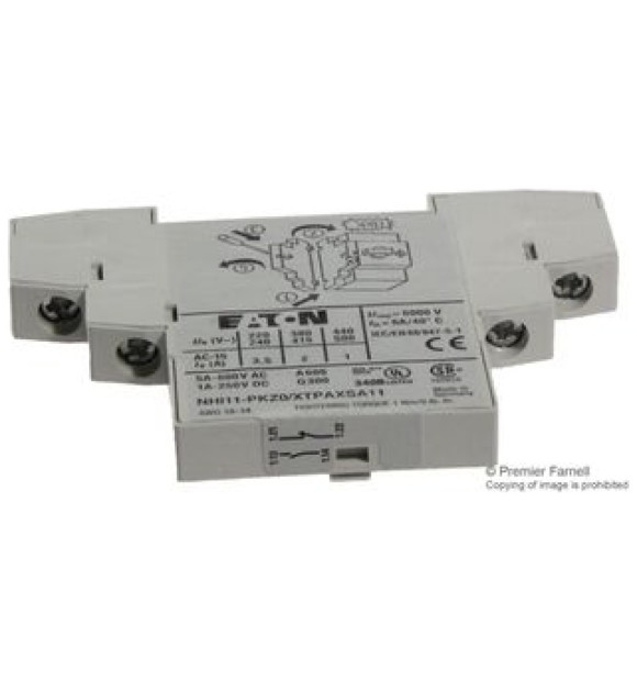 Contact auxiliar lateral 1NO+1NC pentru disjunctor motor PKZ, Eaton NHI11-PKZO