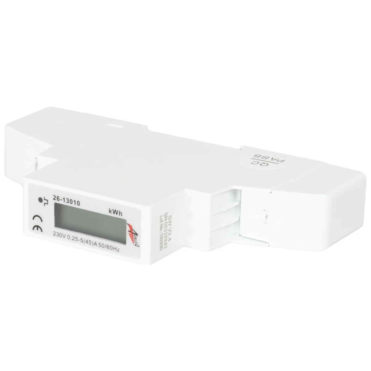 Contor electric digital monofazat 45A, 1 modul, montaj sina DIN