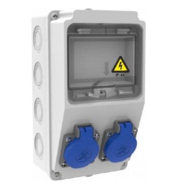 Tablou Sigurante 2P 1x16A 220V IP44 santier, montaj aparent