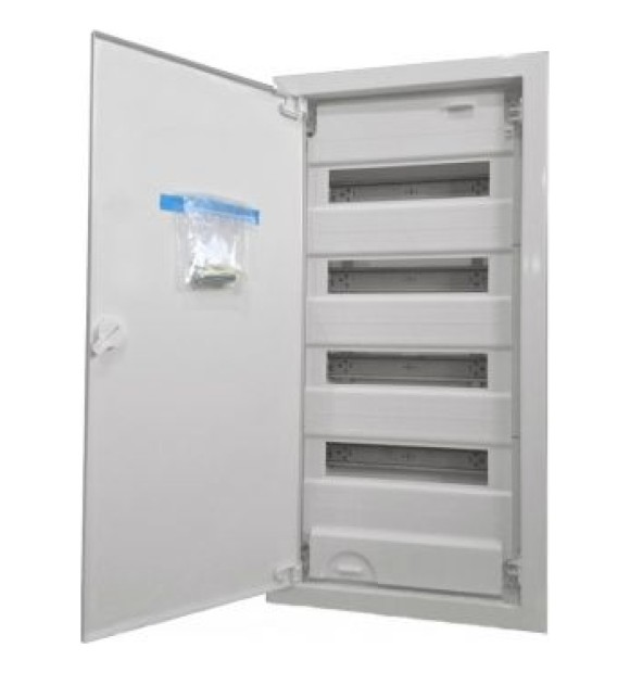 Tablou electric ingropat 36 module, 3 randuri, usa metalica plata IP30
