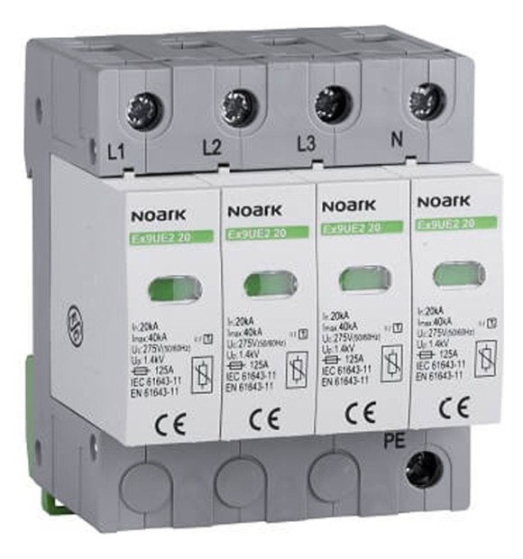 Descarcator supratensiuni 4P Tip 2, 20kA, 275V AC, IP20 Noark