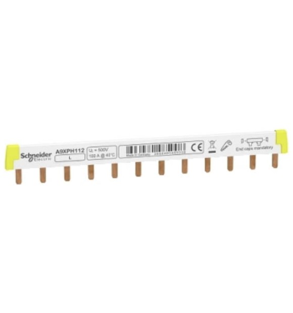 Bara Pin (Pieptene) 1P 100A 12 Module pentru Tablou - Schneider